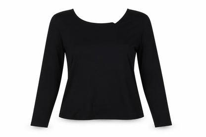 Womens UK Size XS Light Before Dark Black Basic Blouse