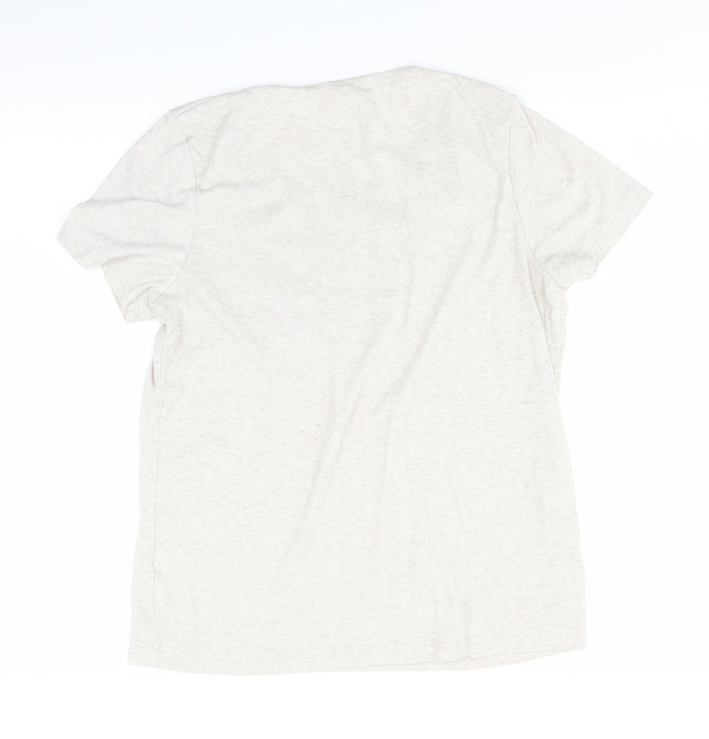 Womens UK Size M BM Beige Basic T-Shirt