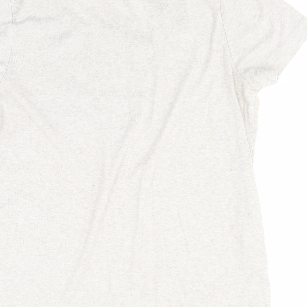Womens UK Size M BM Beige Basic T-Shirt