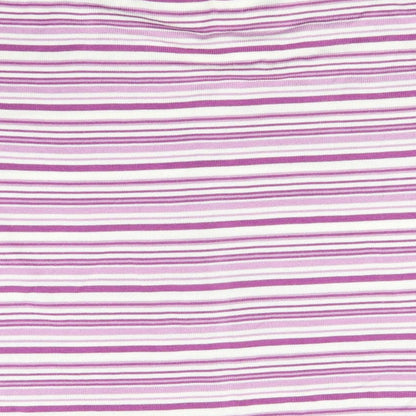 BM Womens Purple Striped Knit Cardigan Jumper Size M
