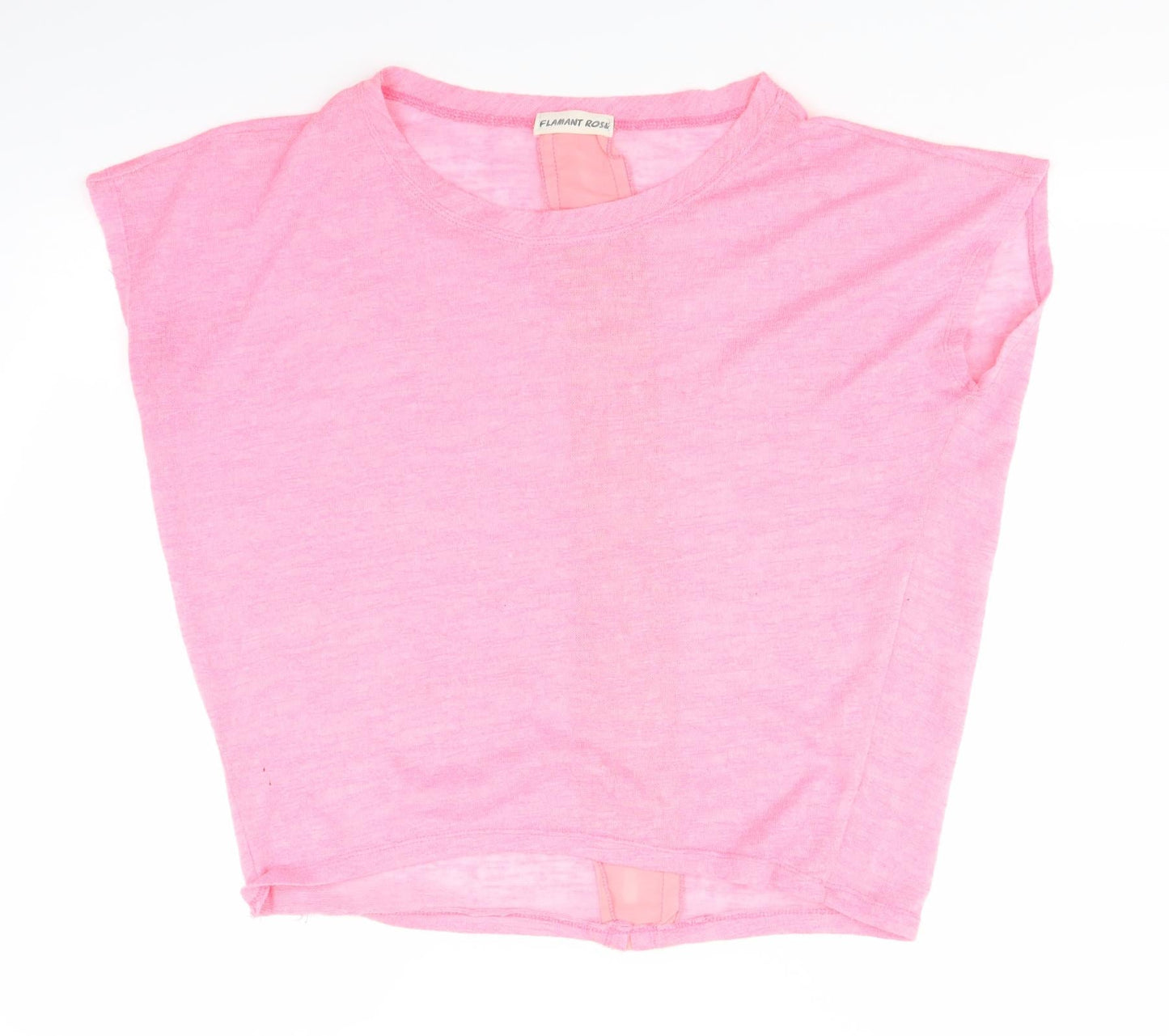Womens UK Size L Flamant Rose Pink Basic T-Shirt