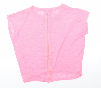 Womens UK Size L Flamant Rose Pink Basic T-Shirt