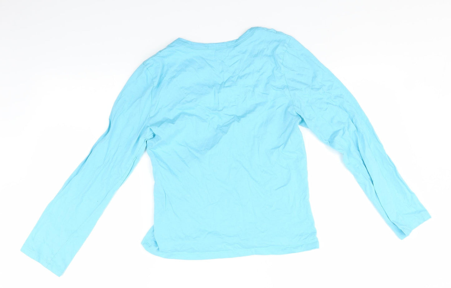 Womens UK Size 12 Preworn Blue Basic T-Shirt