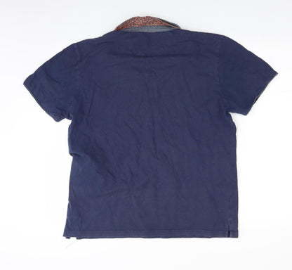 Cedar Wood State Mens Blue    Polo Size L