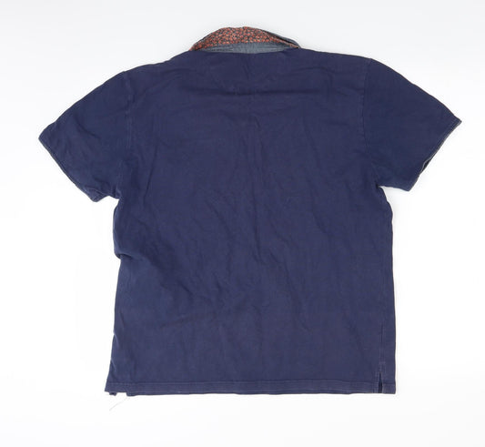 Cedar Wood State Mens Blue    Polo Size L