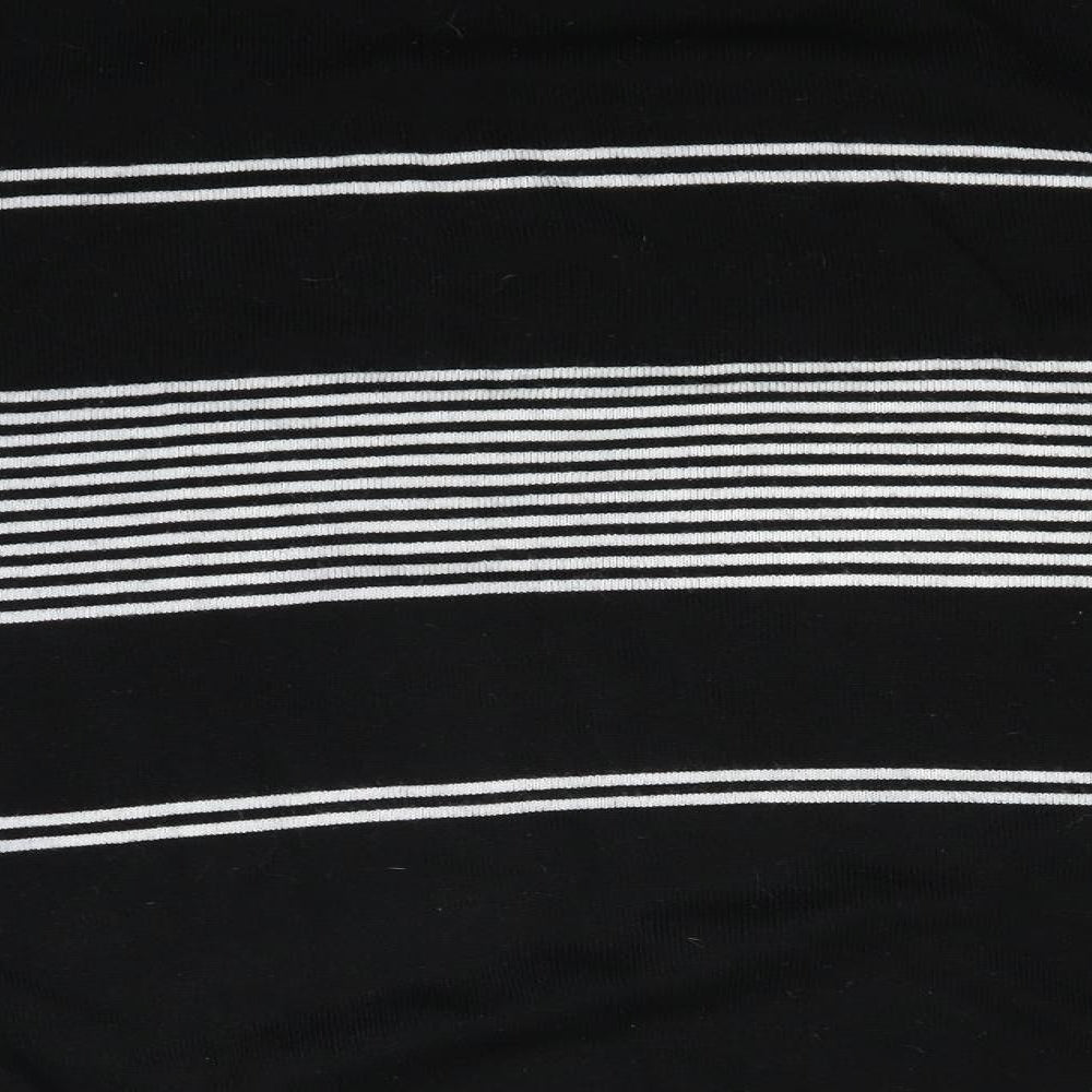 Primark Mens Black Striped Knit Pullover Jumper Size L