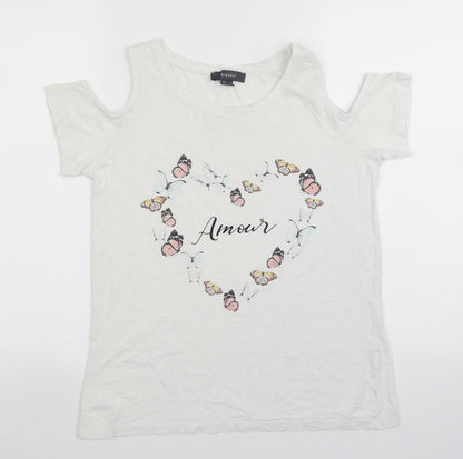 Primark Womens White   Basic T-Shirt Size 10