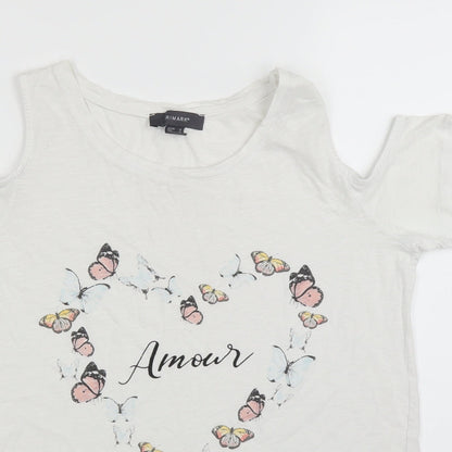 Primark Womens White   Basic T-Shirt Size 10