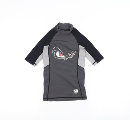 No Fear Girls Grey   Basic T-Shirt Size 7-8 Years