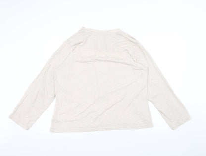 Womens UK Size XL Love To Lounge White Basic T-Shirt
