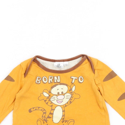 Close-up detail of Disney Baby Orange Basic T-Shirt, size 3-6, Months - Disney
