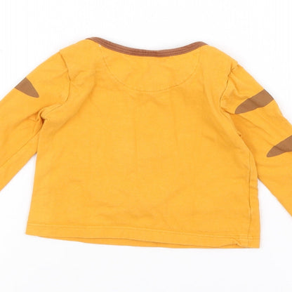 Brand and care label for Disney Baby Orange Basic T-Shirt, size 3-6, Months - Disney