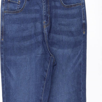 Denim & Co. Womens Blue   Straight Jeans Size 14 L29 in