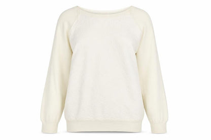 Front view of Dorothy Perkins women’s white jumper, size UK 14