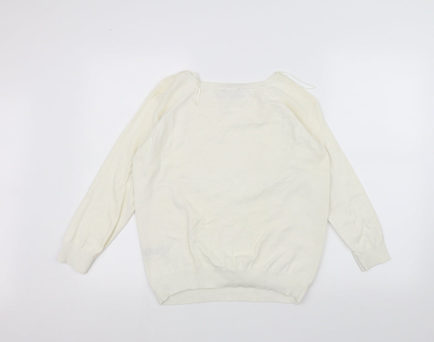 Dorothy Perkins Womens White   Pullover Jumper Size 14