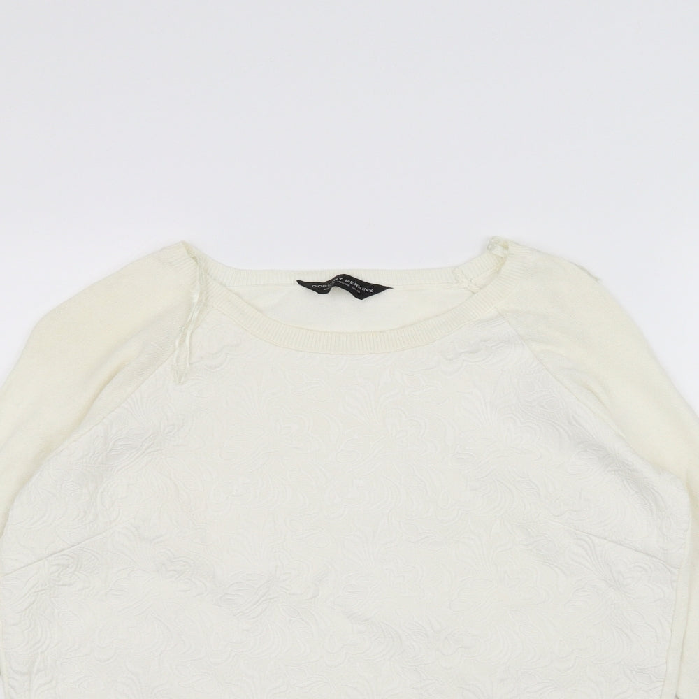 Dorothy Perkins Womens White   Pullover Jumper Size 14