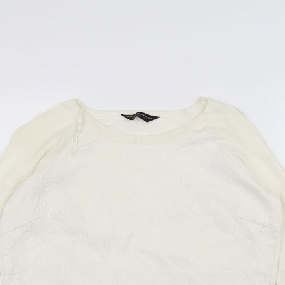 Dorothy Perkins Womens White   Pullover Jumper Size 14