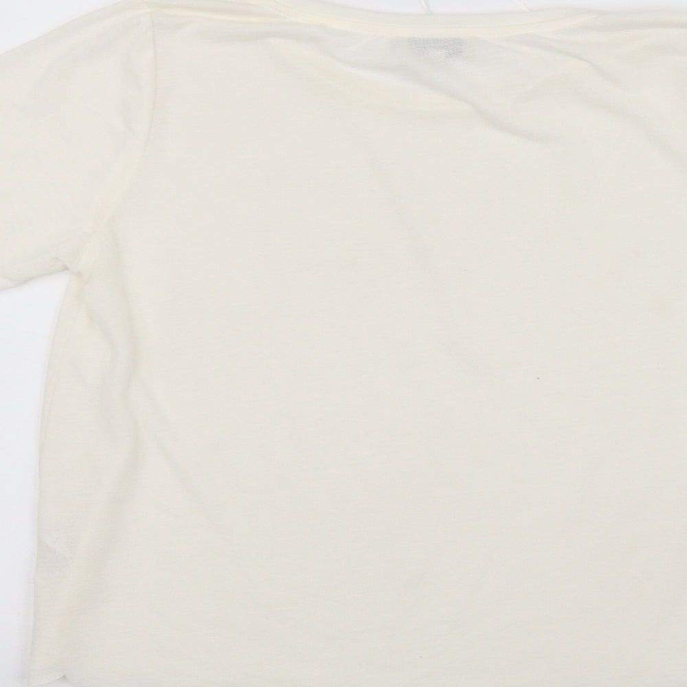 Papaya Womens White   Basic T-Shirt Size 8