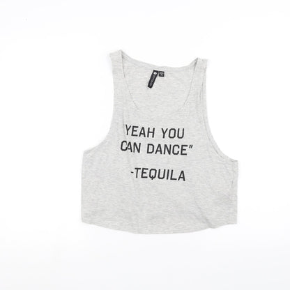 Cotton On Womens Grey   Basic Tank Size S  - Tequila