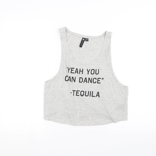 Cotton On Womens Grey   Basic Tank Size S  - Tequila