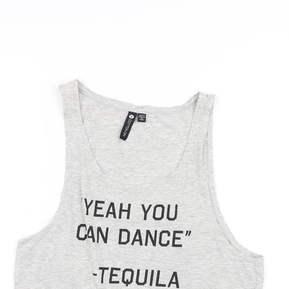 Cotton On Womens Grey   Basic Tank Size S  - Tequila