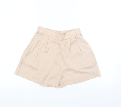 H&M Womens Pink   Paperbag Shorts Size 4