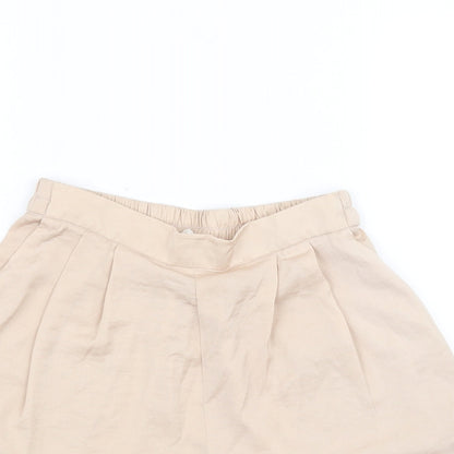 H&M Womens Pink   Paperbag Shorts Size 4