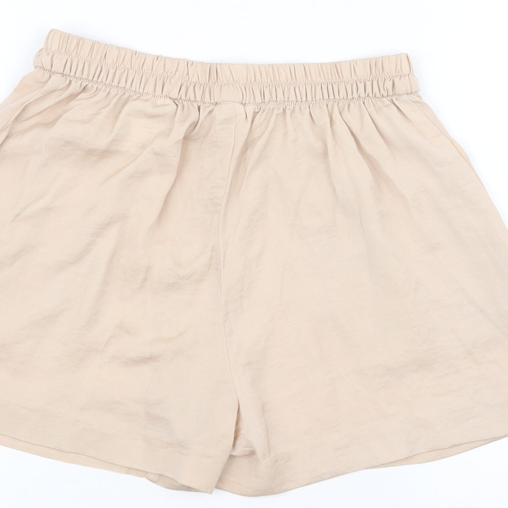 H&M Womens Pink   Paperbag Shorts Size 4