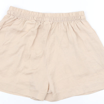 H&M Womens Pink   Paperbag Shorts Size 4