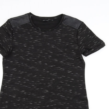 Close-up detail of New Look women’s black jumper, size UK 8