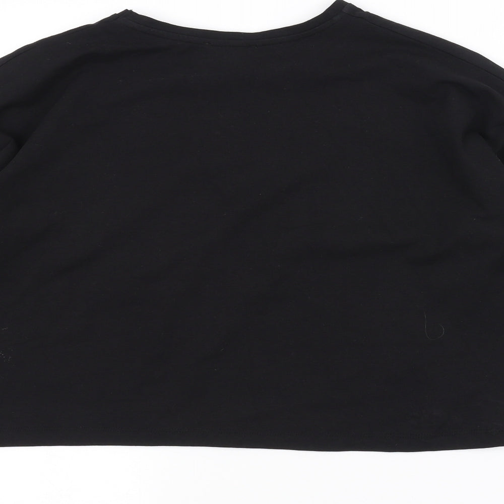Papaya Womens Black   Basic T-Shirt Size 10