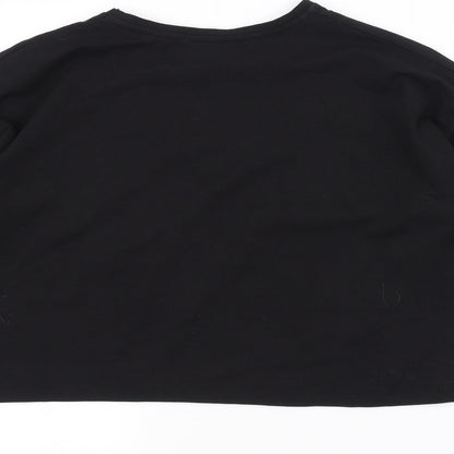Papaya Womens Black   Basic T-Shirt Size 10