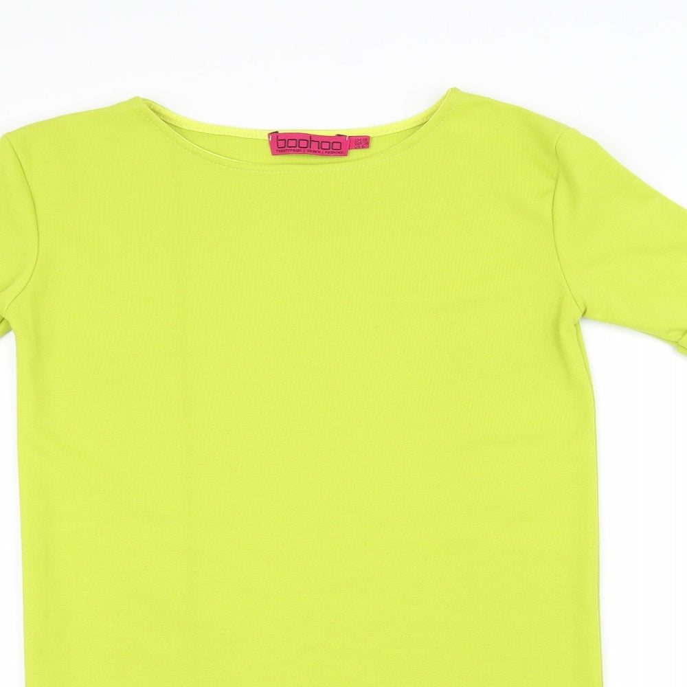 Boohoo Womens Green   T-Shirt Dress  Size 10