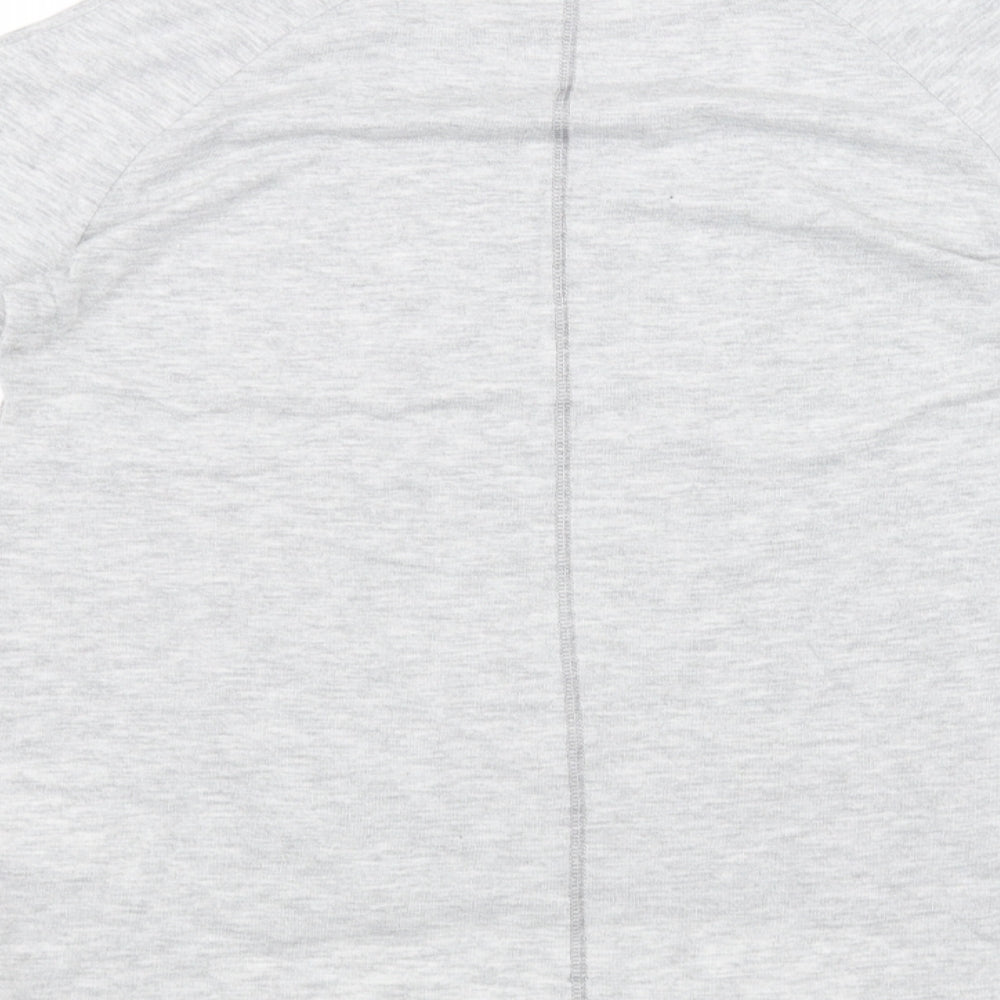 Brand and care label for H&M girls’ grey basic t-shirt, size 14, years