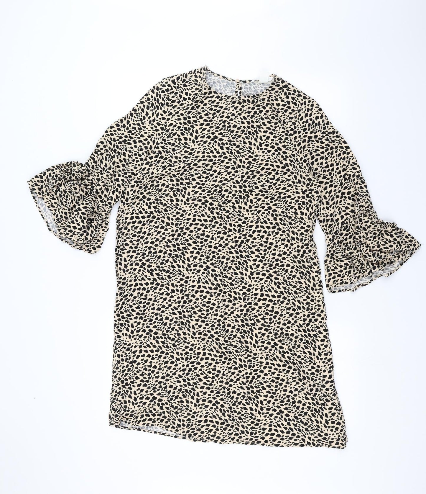 Womens UK Size 8 H&M Brown Basic T-Shirt