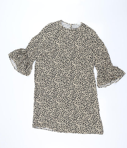 Womens UK Size 8 H&M Brown Basic T-Shirt