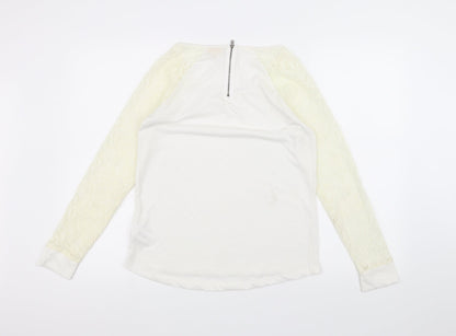 Womens UK Size 8 NEXT White Basic T-Shirt