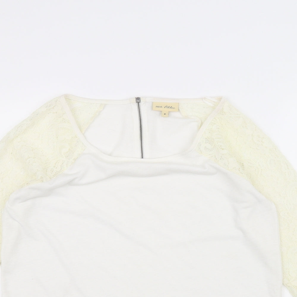 Womens UK Size 8 NEXT White Basic T-Shirt