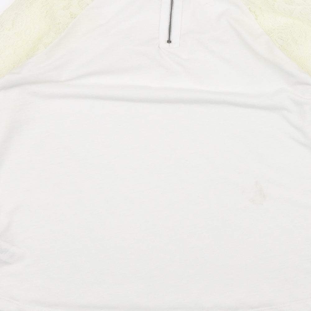 Womens UK Size 8 NEXT White Basic T-Shirt