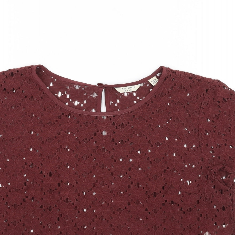 Jack Wills Womens Brown   Basic T-Shirt Size 8