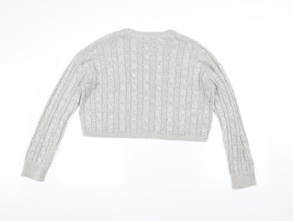 Back view of New Look women’s white knit jumper, size L