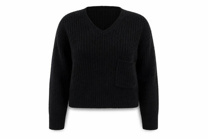 Front view of Tu women’s black knit jumper, size UK 16