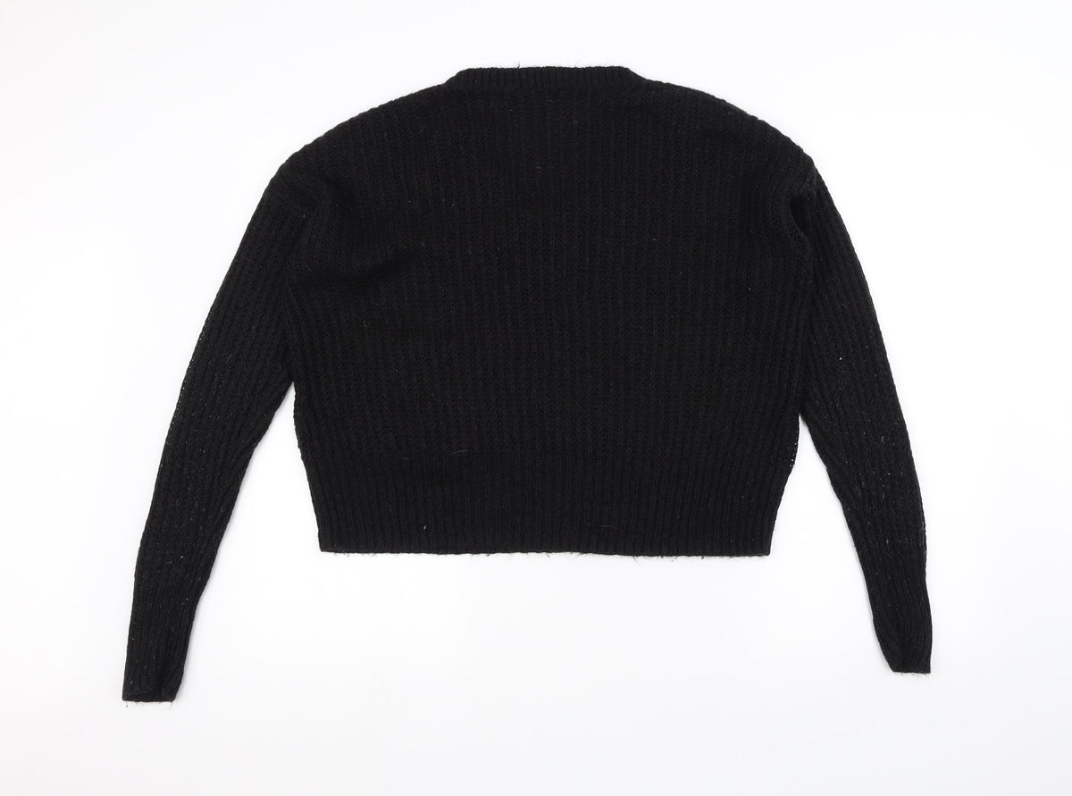 Back view of Tu women’s black knit jumper, size UK 16