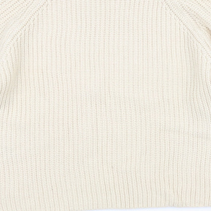 Brand and care label for Very women’s white knit jumper, size UK 14