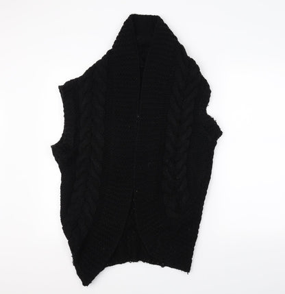 F&F Womens Black  Knit Jacket Coatigan Size 14