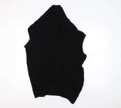 F&F Womens Black  Knit Jacket Coatigan Size 14