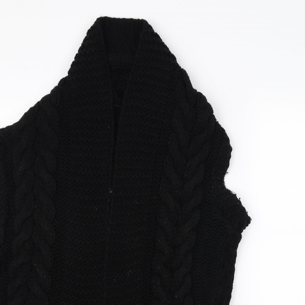 F&F Womens Black  Knit Jacket Coatigan Size 14