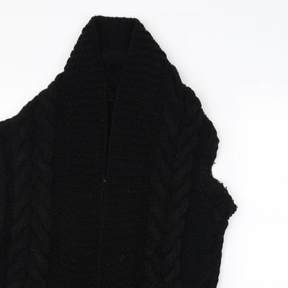 F&F Womens Black  Knit Jacket Coatigan Size 14