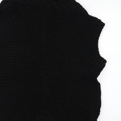 F&F Womens Black  Knit Jacket Coatigan Size 14