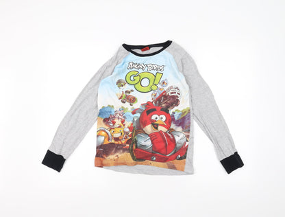 Angry Birds Boys Grey   Basic T-Shirt Size 9-10 Years  - Angry Birds
